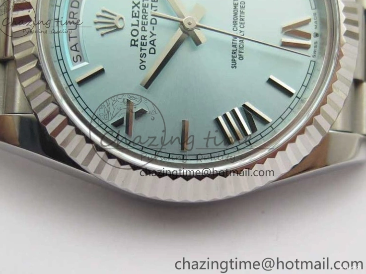 SS Dial 1:1 A2836 Tiffany SS Bracelet Maker Roman Date 40 Bp Blue Edition Day on Best 0412
